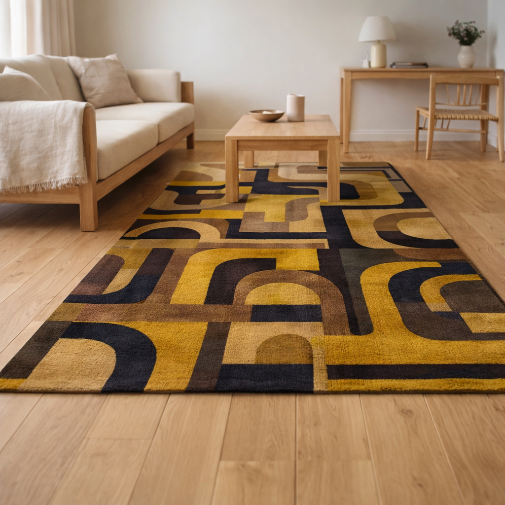 Tapis Eco - Jaune Meyer - Tapis Jaune en situation