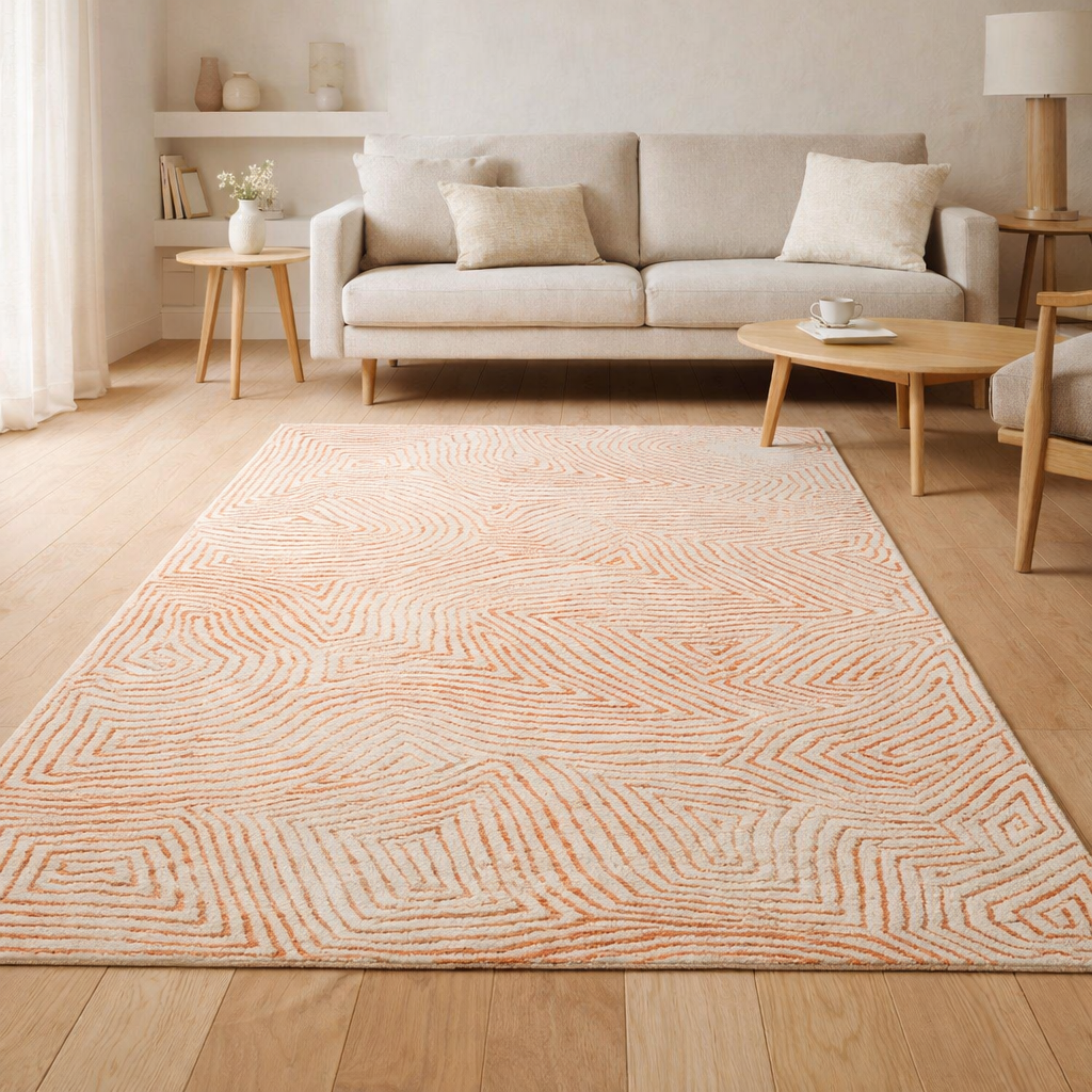 Tapis Eco - Indian Sand - Tapis rouge en situation