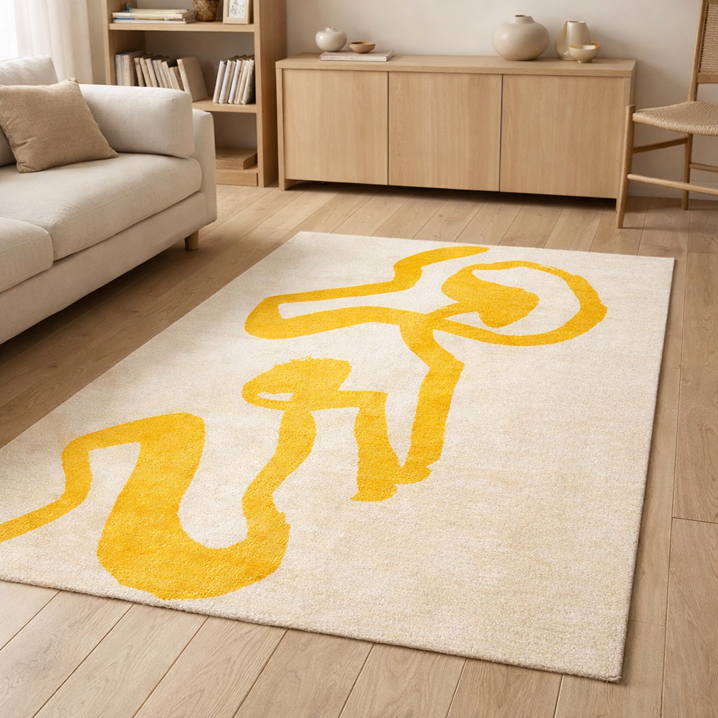 Tapis Eco - Pure Yellow - Tapis jaune en situation