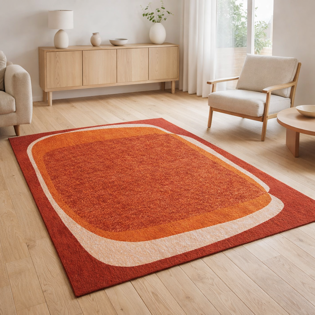 Tapis Eco - Kanell - Tapis rouge en situation