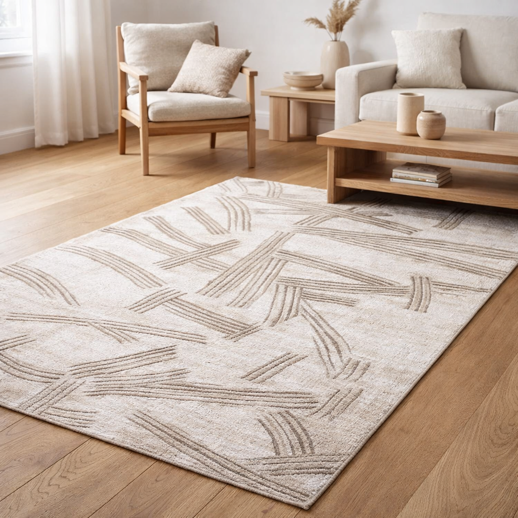 Tapis Eco - Dune - Tapis blanc en situation