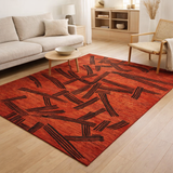 Tapis Eco - Ginger Chocolat - Tapis rouge en situation