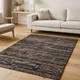 Tapis Eco - Rabat Noir - Tapis marron et noir en situation