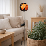 LED Solar Earth Spit Elfe, pour l'extérieur, le métal et la terre en plastique crachent en brun, avec LED intégré en situation