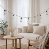 LED / Solar Light Chain ampoule, pour l'extérieur, chaîne légère en plastique, claire / transparente, avec LED intégrée en situation