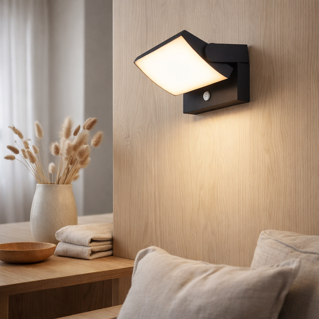Applique d'extérieur LED Motus avec capteur en situation