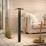 Base extérieure LED Clair, en métal en anthracite, avec LED intégrée en situation