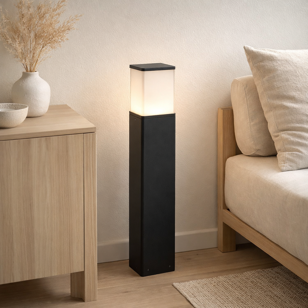 Jupes extérieures LED Vigo en métal et en plastique en anthracite, avec LED intégrée, lumière de chemin en situation