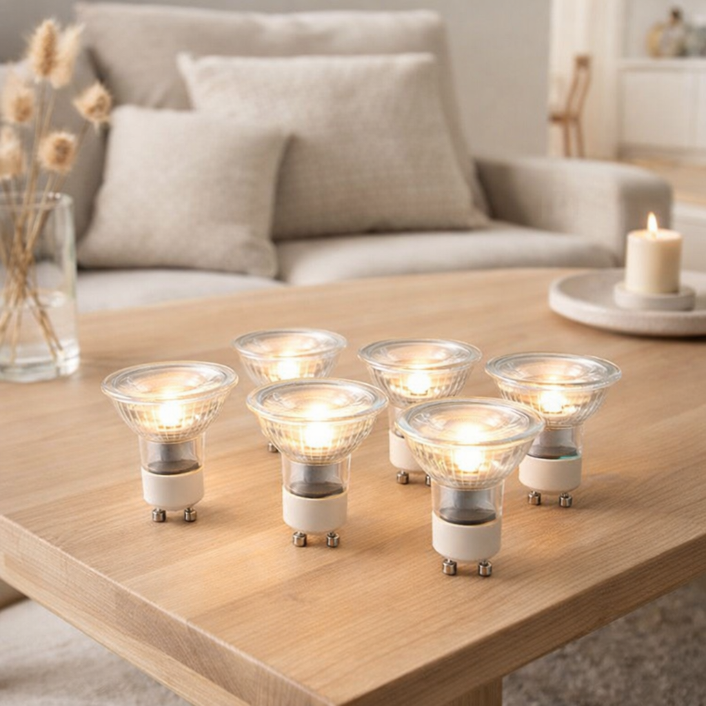 Lot de 6 ampoules LED GU10/5W Marla en situation