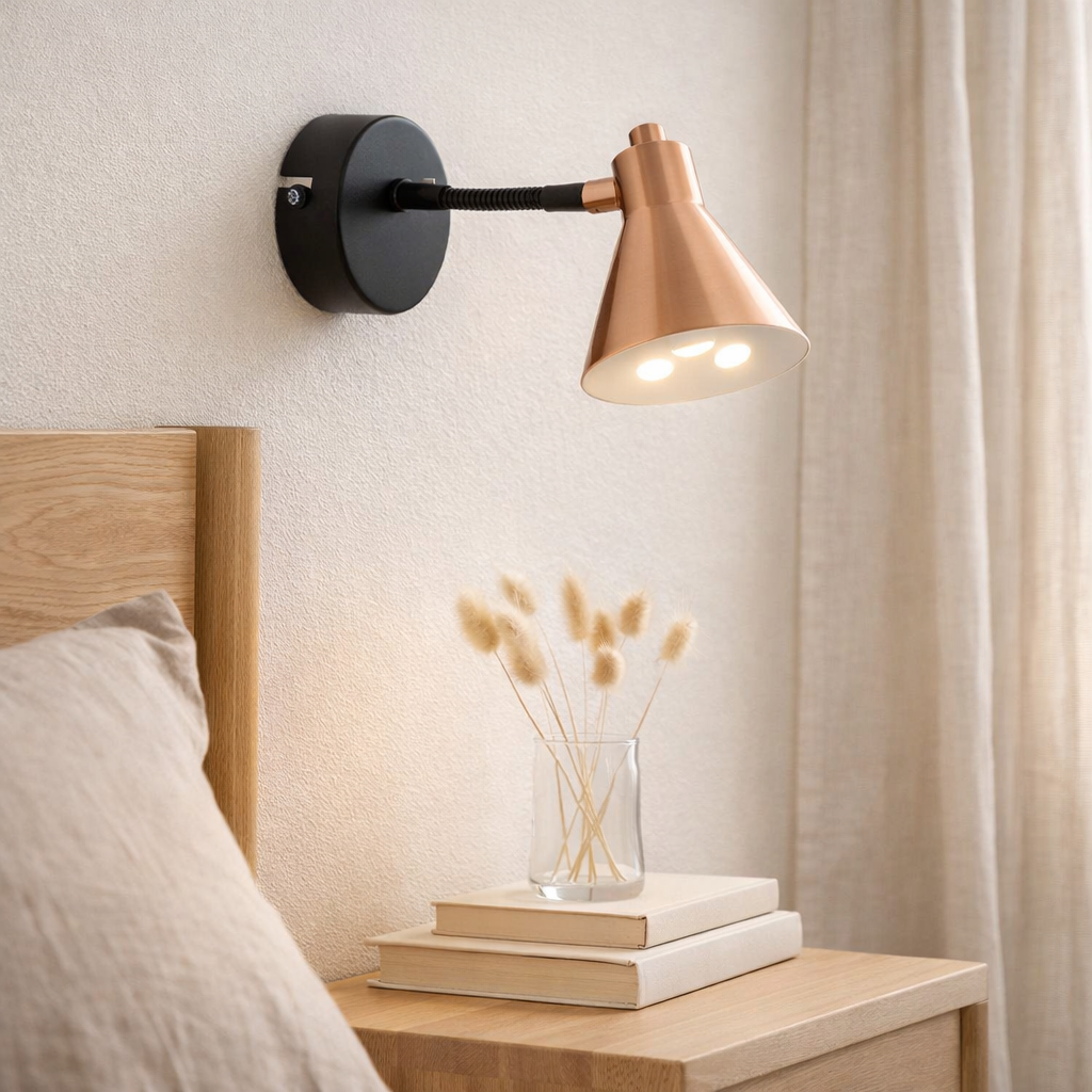 Applique murale LED Cuivre en situation