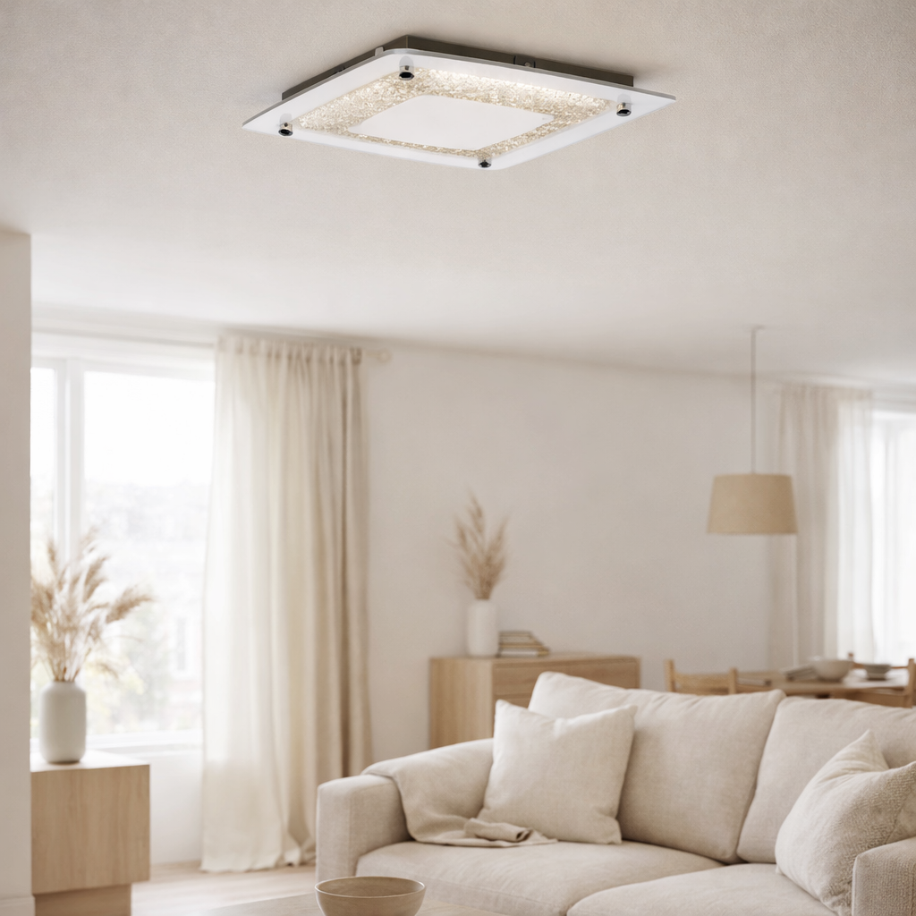 Plafonnier LED Thoune d:24cm en situation