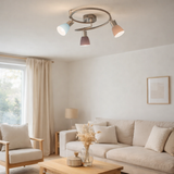 3 appliques LED. Spot de plafond Feltre d:28cm en situation