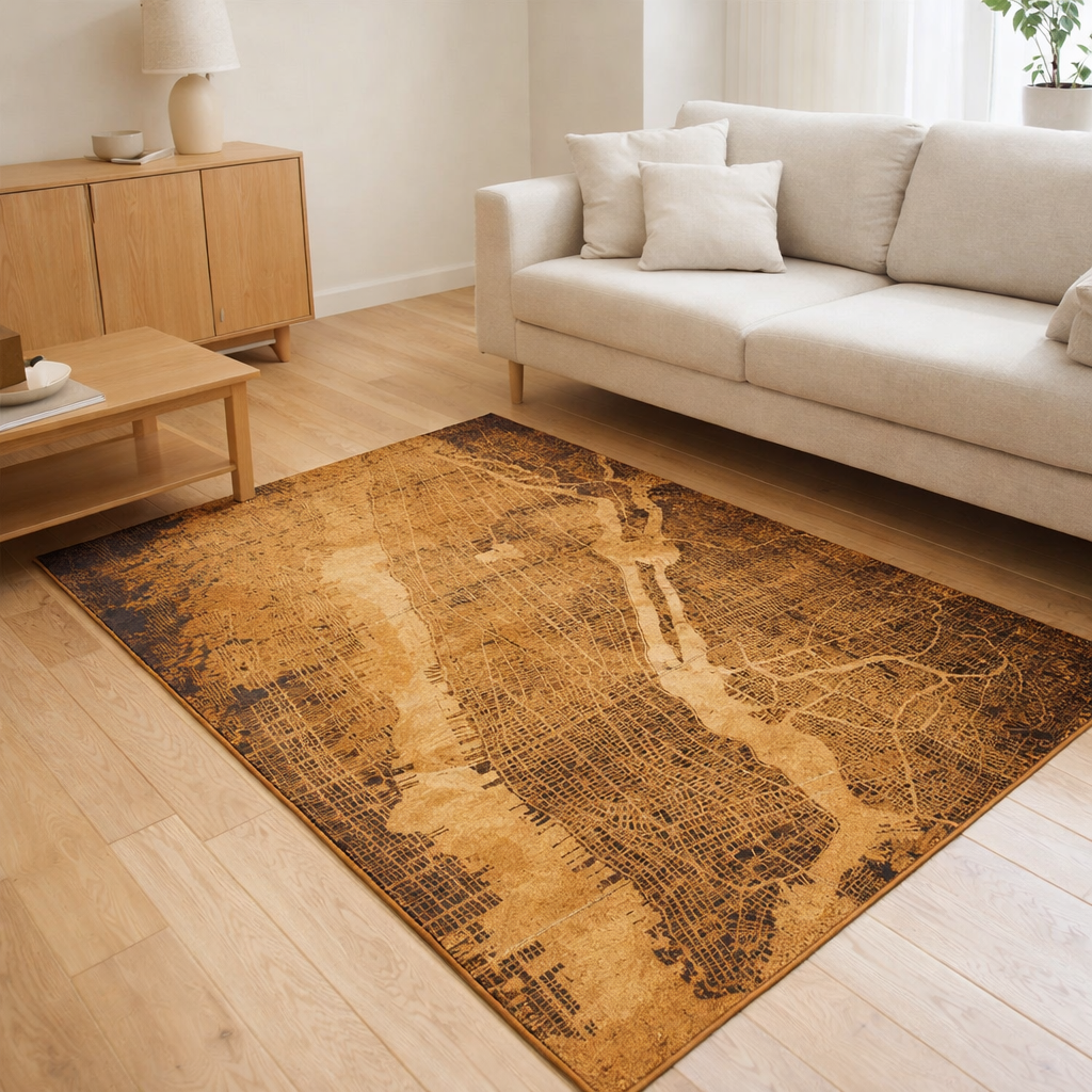 Tapis Eco - Gatsby Gold - Tapis doré en situation