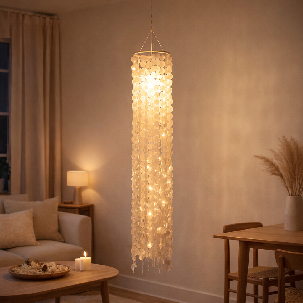 Pendant lampe à pente en situation