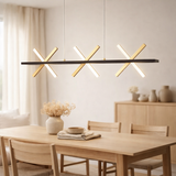 Suspension LED Cadice l: 100cm or en situation
