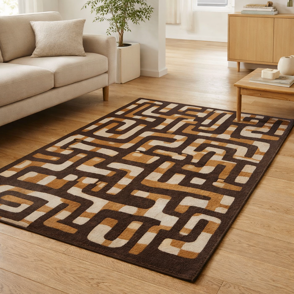 Tapis Eco - Bison - Tapis marron en situation