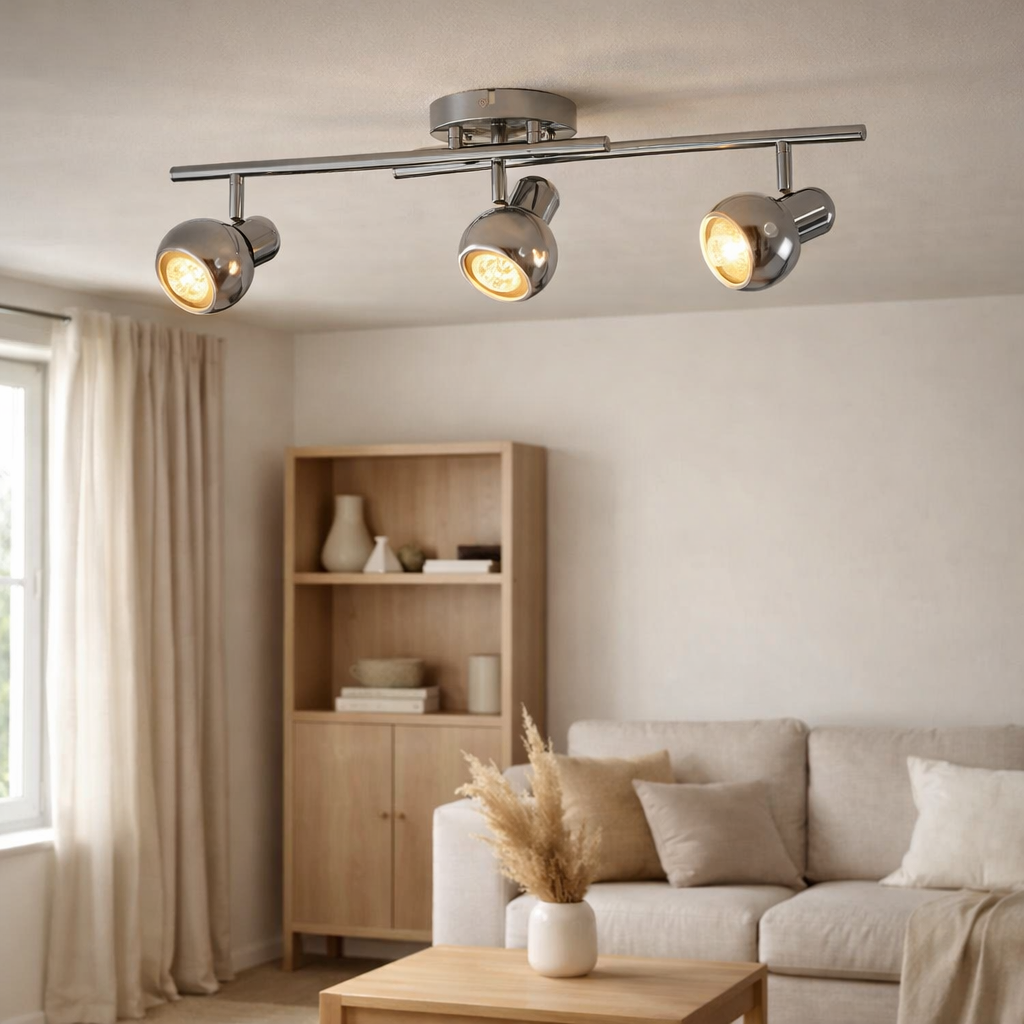 3 appliques et plafonniers LED Boccia en situation