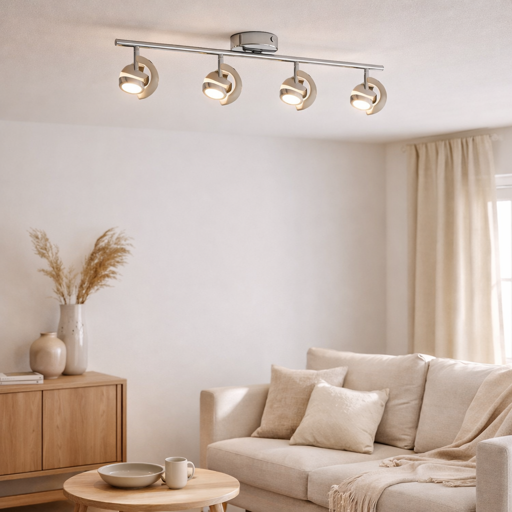 4 appliques LED. Spot plafond Affi en situation