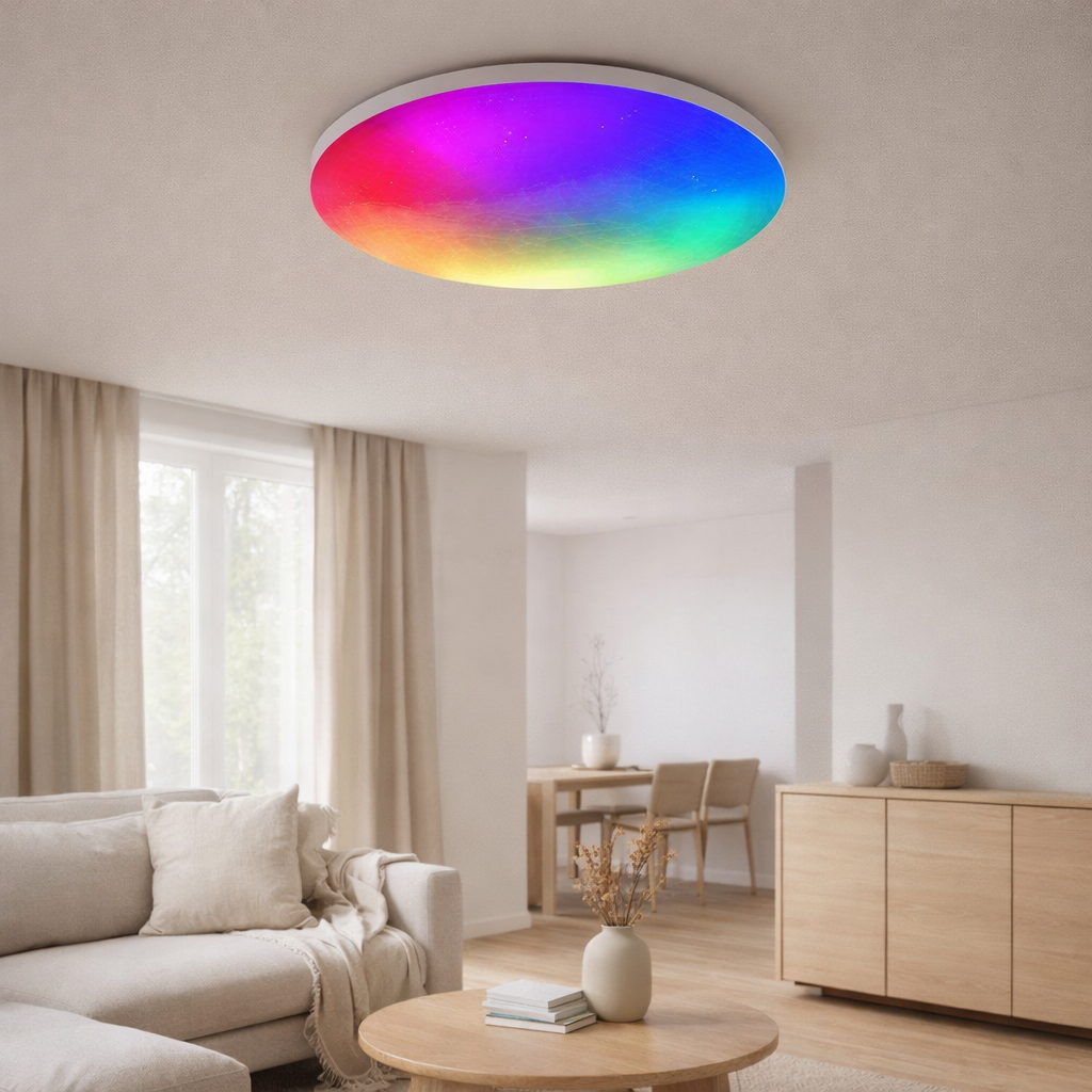 Plafonnier LED Sligo d:38cm en situation
