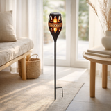 Piquet solaire à LED h: 85cm avec effet flamme; FlammeLumière en situation