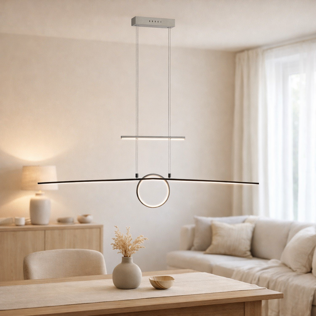 LED en retour la ligne de boucle pendentif de 130 cm de long, avec LED intégrée, en métal et en plastique en situation