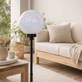 À l'extérieur de la broche Spittical Ball D: 30 cm, pour l'extérieur, une brochette de terre en plastique, blanc, e27, - Wegelettes en situation