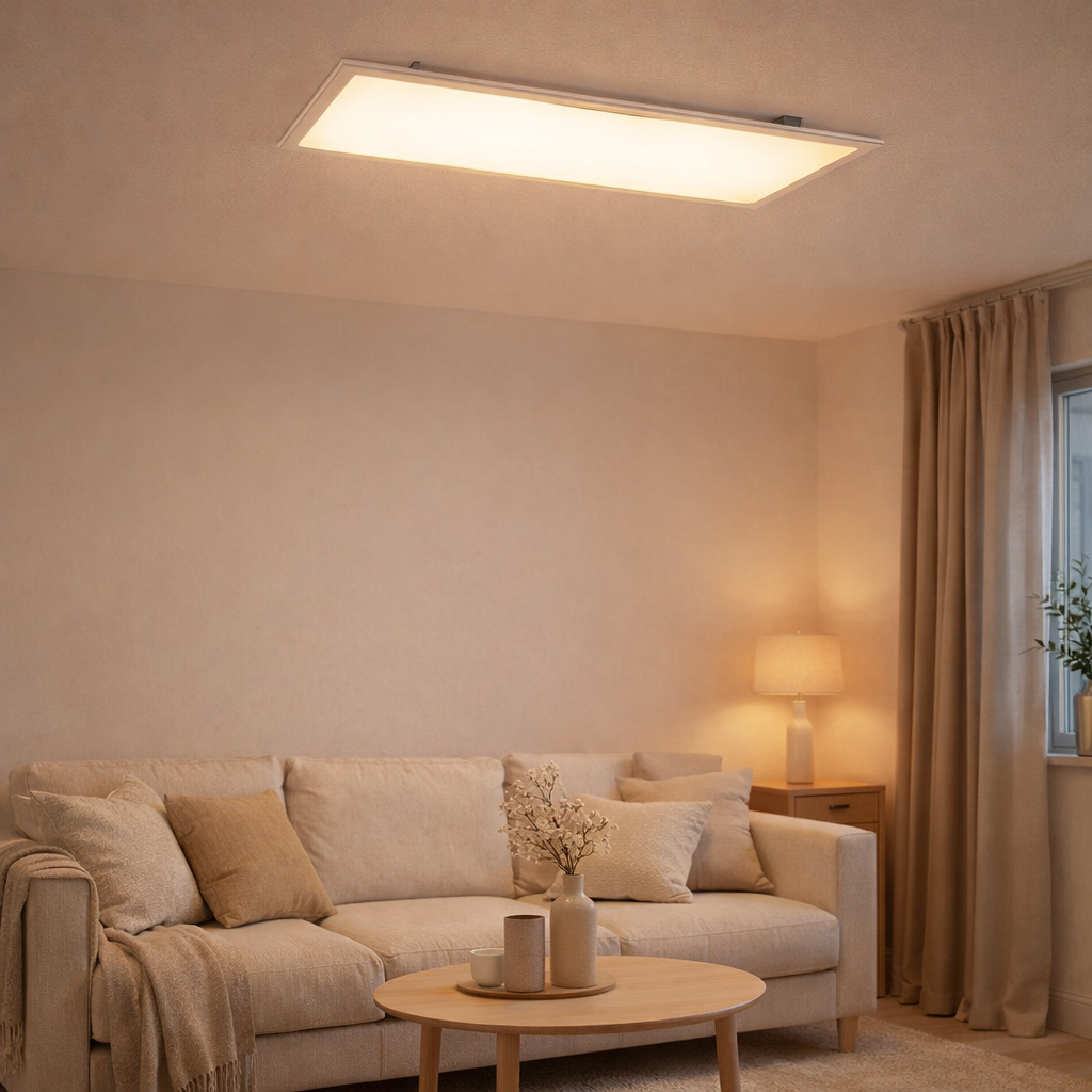 Panneau de capteur LED Longueur Alegre 59,5 cm, de nombreuses fonctions, lampe de montage, y compris le support en métal et en plastique, LED intégré blanc chaud en situation