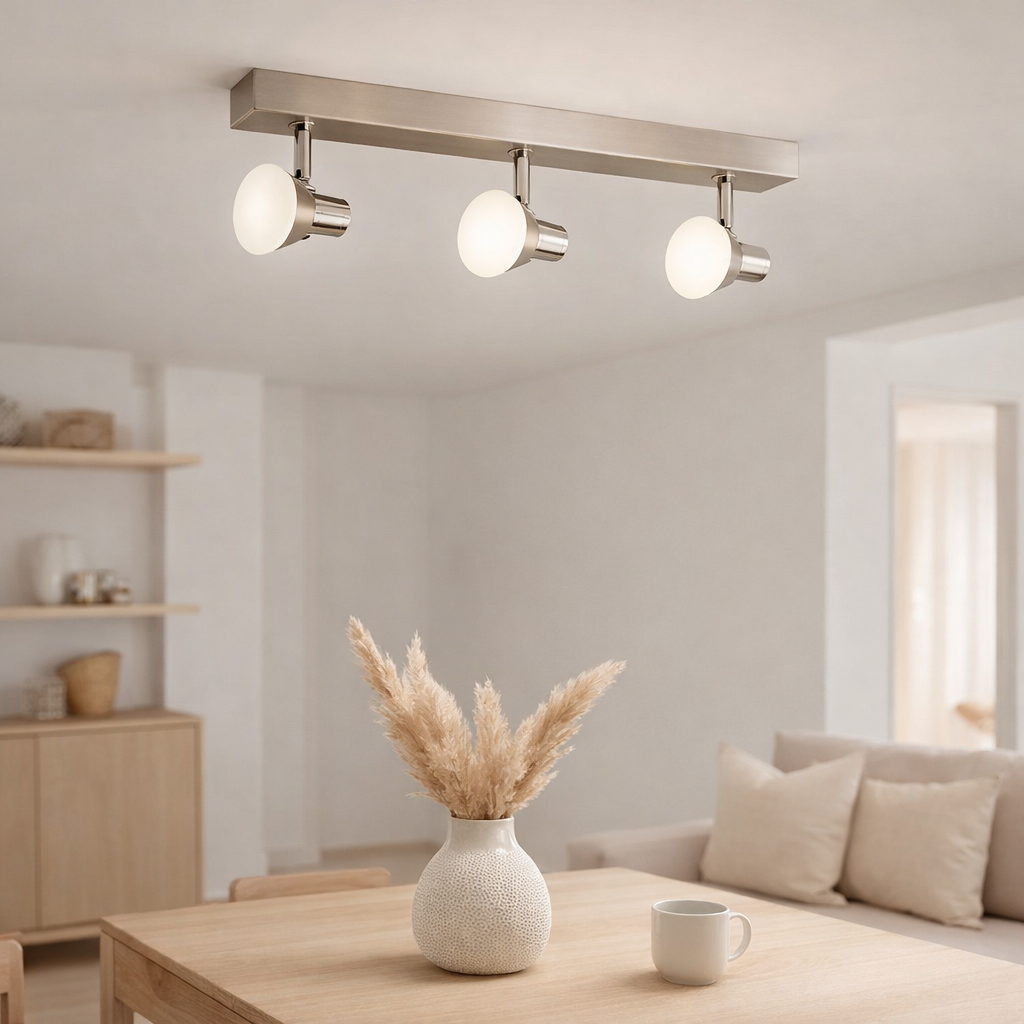 Spot de plafond triple LED Jericho l:46cm en situation
