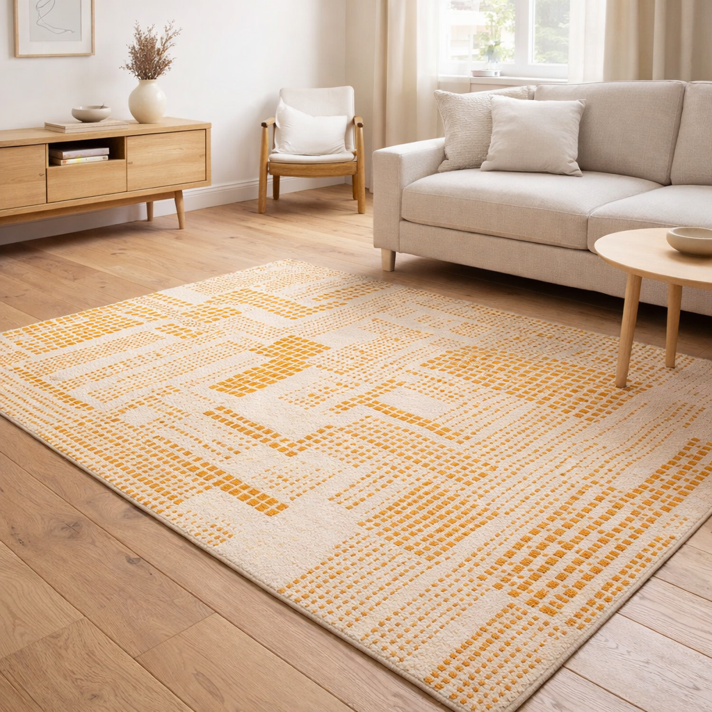 Tapis Eco - Pomelo - Tapis orange en situation