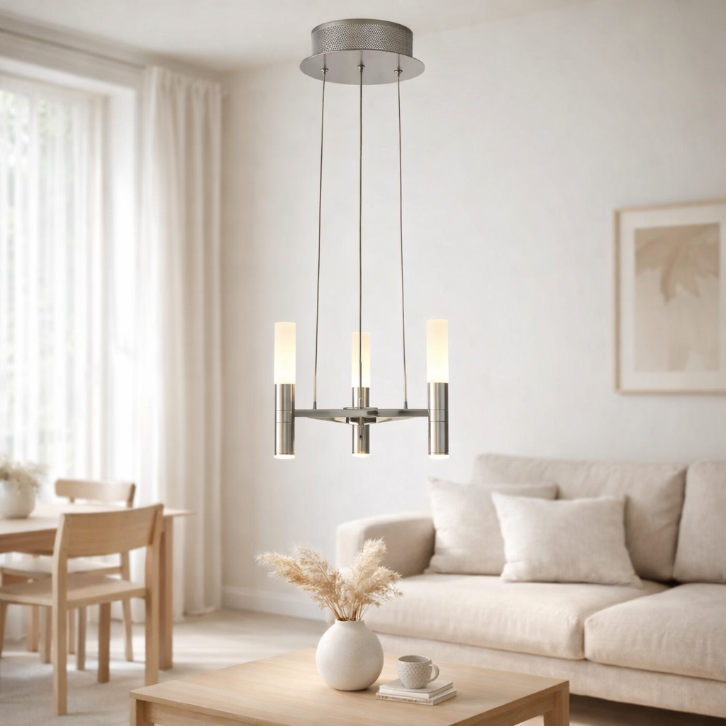 Couronne LED 3 flammes d : 28,4 cm haut/bas Château en situation