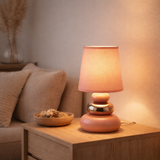 Lampe de table en céramique Stoney Pink - Classical - Table Lampe - - Rosé / Salmon - E14 - Aucune information en situation