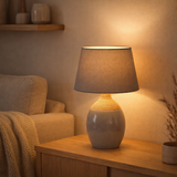 Lampe de table en céramique tali gris en situation