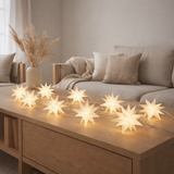 9 séries LED extérieure LED Chain de Noël Light Stars 3D Stars / Noël Lights-White en situation