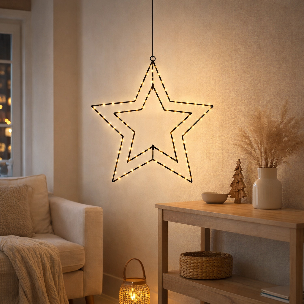 Lampe de Noël extérieure LED Stern D: 40 cm en situation