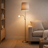 Stehleuchte mit LED Lesearm Mapleton en situation
