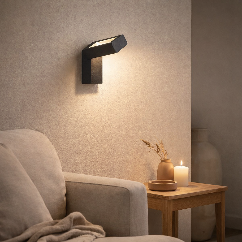 Lampe murale extérieure LED Angus en situation