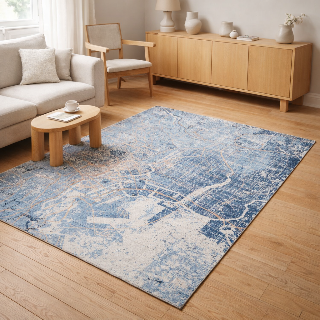 Tapis Eco - Bleu Conducteur - Tapis bleu en situation