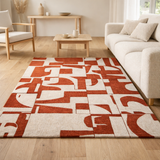 Tapis Eco - Rouille - Tapis rouge en situation