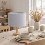 Abat-jour pour les lumières de table causia d: 25 cm gris en situation