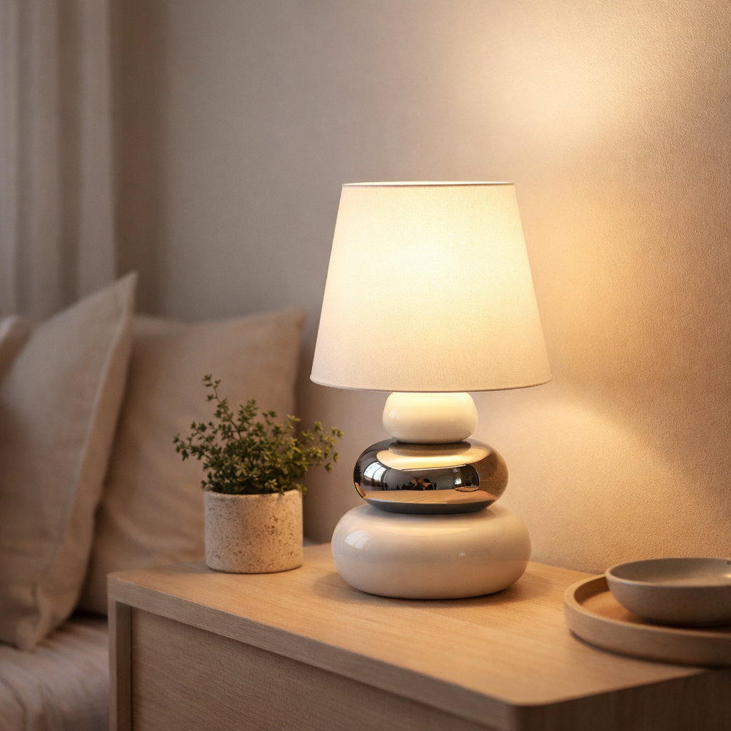 Lampe de table en céramique Stoney en situation