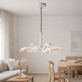LED Crown Ludwig blanc Ø 66 cm, avec des LED fermement installées, métal en blanc en situation