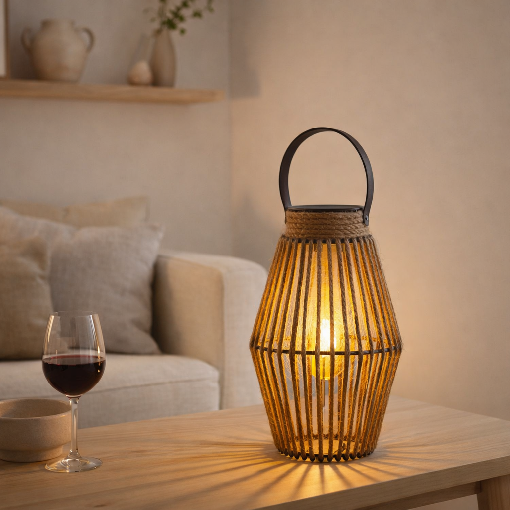 LED SOLAIRE LED KORBINIAN pour le jardin et la terrasse, lampe décorative en métal et cordon en plastique couvrant dans la nature, LED fermement installée, lampe solaire pour l'extérieur de 30 x 18 cm en situation