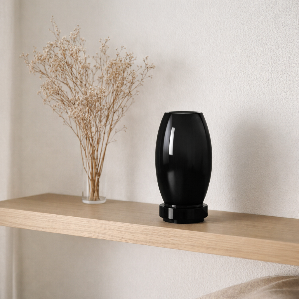 Petit vase moderne, design innovant, dos en verre haut de gamme. RUD15ZW en situation