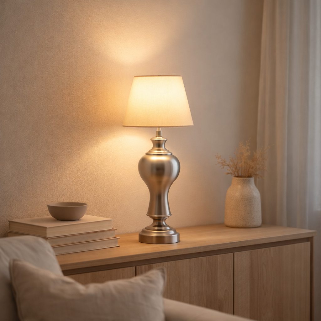 Pied Tablet Light Fucrum Ø 13 cm, 44 cm de haut E27 en situation