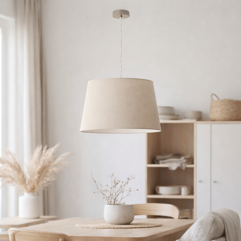 Pendentif bologne beige en situation