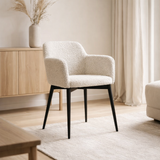 Calvin Armstoel Stof Teddy Natural en situation