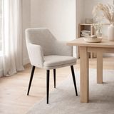 Calvin Armstoel Stof Teddy Natural en situation