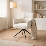 Joey Armstoel Stof Retro Bliss Natural en situation
