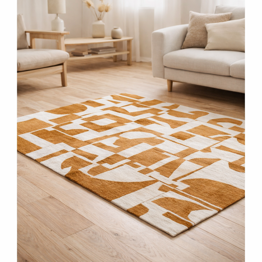 Tapis Eco - Curry - Tapis jaune en situation