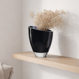 vase en verre moderne élégant bleu foncé, BULED25IB, verre de luxe 9mm en situation